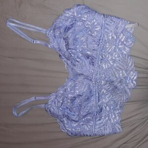 Aerie Flower Soft Lace Trim Bralette 2016